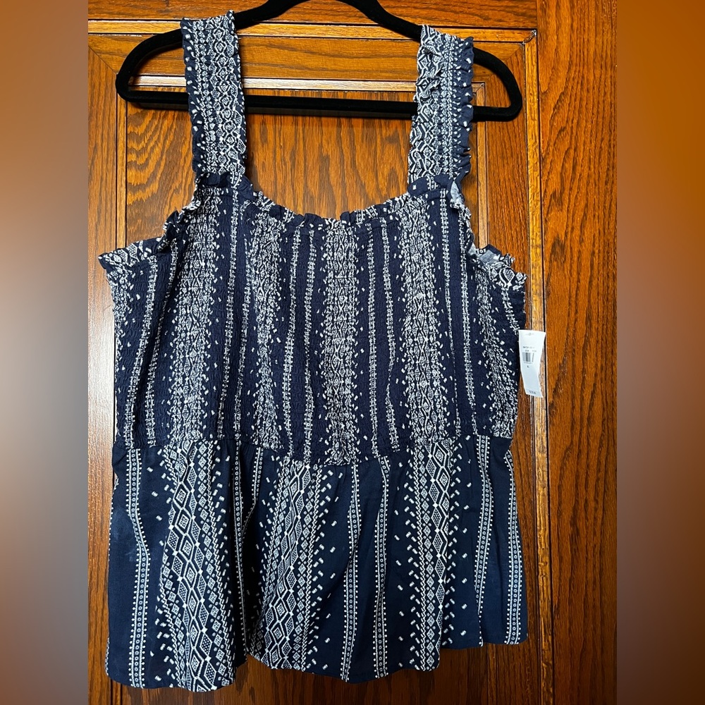 Smocked Peplum Tank Top